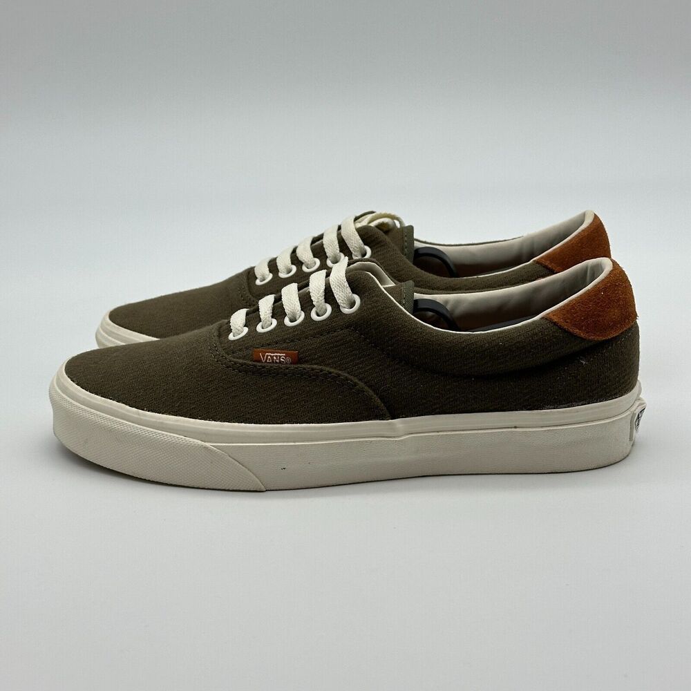 Vans Era 59 Flannel Dusty Olive Women's Size 9.5 Mens Size 8 Skateboard Shoe EUC